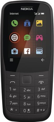 Nokia 220 4G Dual SIM schwarz   Cellphone   6,1 cm