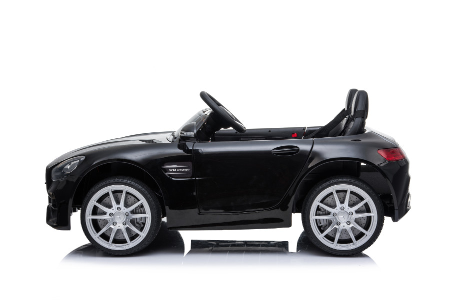 Véhicule pour enfants - Voiture électrique Mercedes AMG GT biplace M - sous licence - 12V, 2 moteurs- 2,4Ghz, MP3, siège en cuir+EVA-Noir