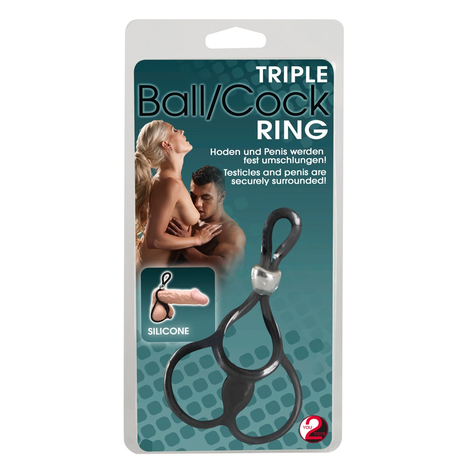 Anneaux cockring : triple ball and cock ring
