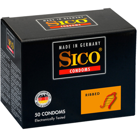 Sico ribbed 50 préservatifs