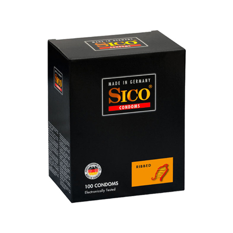 Sico ribbed 100 préservatifs