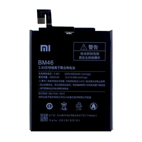 Xiaomi lithium ionen akku bm46 redmi note 3 4050mah