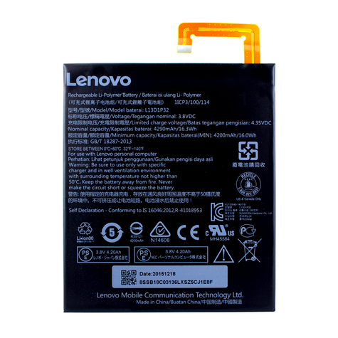 Lenovo li-polymer akku l13d1p32 ideapad a8-50 4200mah