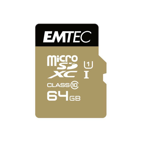 microsdxc 64go emtec + adaptateur cl10 gold+ uhs-i 85mb/s blister