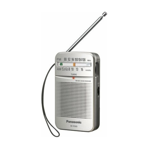 Radio de poche panasonic rf-p50deg-s argent