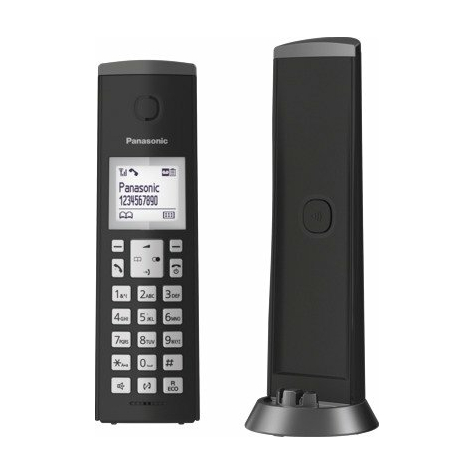 Téléphone dect design panasonic kx-tgk220gb noir