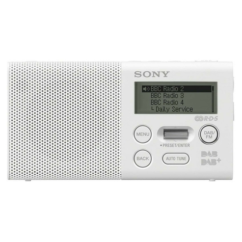 Sony xdr-p1dbp radio dab +, blanc