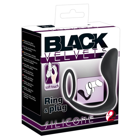 Black velvets ring + plug