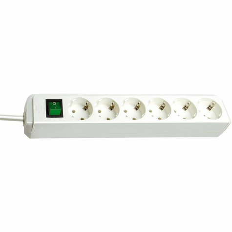 Brennenstuhl eco-line multiprise avec interrupteur 6x 1,5m blanc