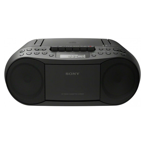 Sony cfd-s70b boombox cd cassette radio noir