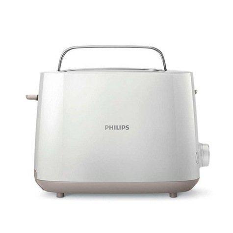 Philips hd2581/00 daily collection grille-pain blanc support à petits pains