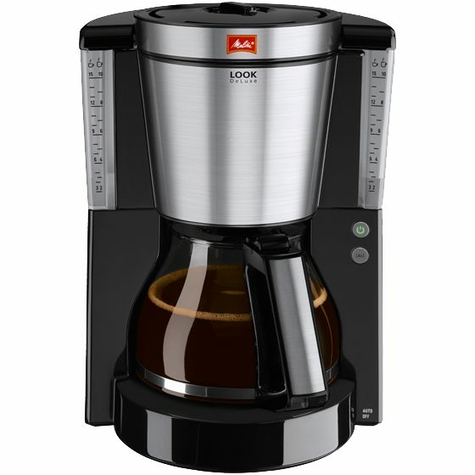 melitta look deluxe 1011-06 machine à café noir-acier inoxydable