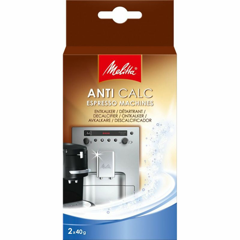 Melitta anti calc espresso machines détartrant pour machines à café automatiques (2x40g)