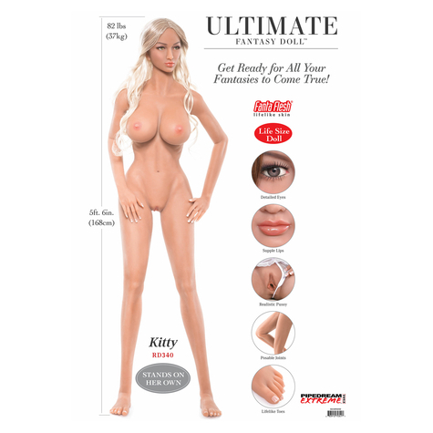 Pipedream extreme poupée sexuelle ultimate fantasy doll kitty beige