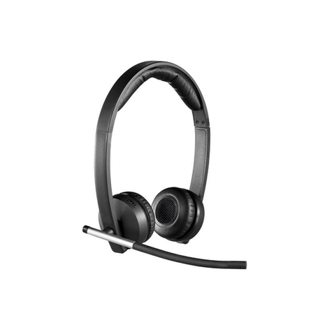 Casque d'écoute sans fil logitech dual h820e - casque d'écoute - on-ear - dect - sans fil