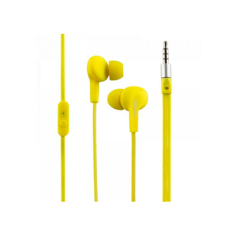 Casque logilink sports-fit in-ear jaune néon