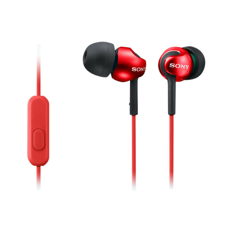 Sony Mdr-Ex110apr In-Ear Headphones, Red