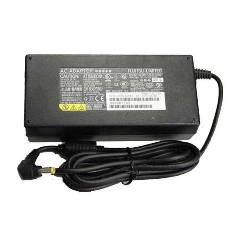 Fujitsu 3pin ac adapter 19v/65w adaptateur de puissance & onduleur intérieur noir s26391-f3096-l509