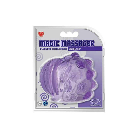 Wand:magic massager pleasure attachment swirl/lip