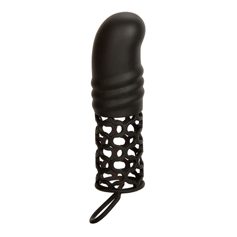 Penis Cuffs:Silicone 2 Extension Black