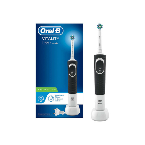 Brosse à dents électrique oral-b vitality 100 crossaction noire
