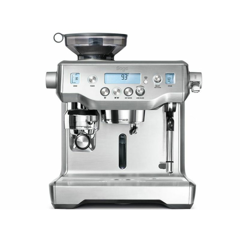sage appliances ses980 machine à espresso the oracle, acier inoxydable brossé