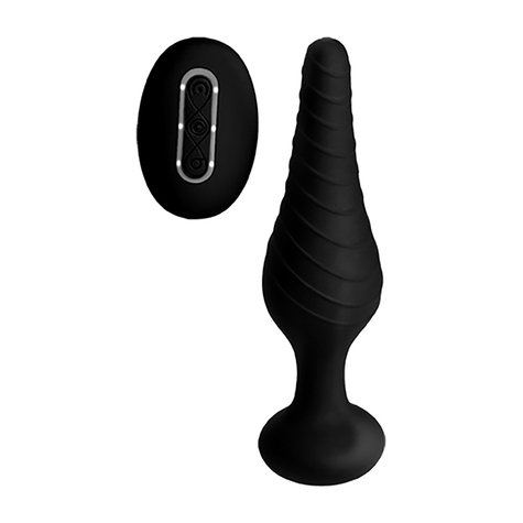 Silicones vibrating plug anal noir