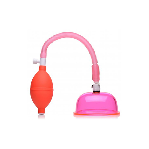 Vaginal pump with 5 inch large cup pink