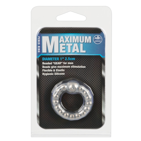 Nanma Max Metal Silicone Beaded Cock Ring Silver 100% Os