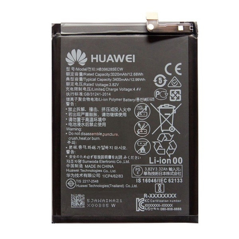 Huawei Hb396285ecw P20, Honor 10 3320mah Lithiumion Battery