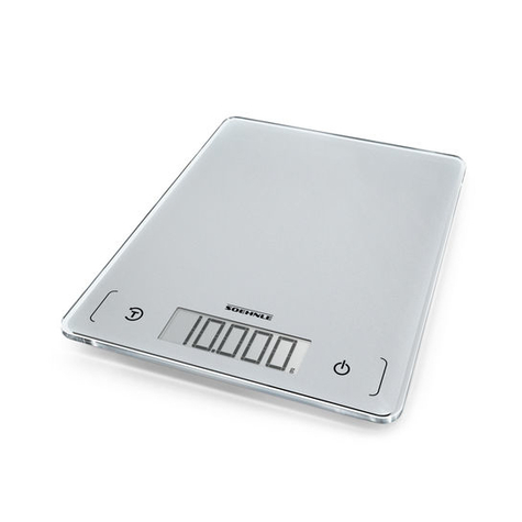 Soehnle Page Comfort 300 Slim - Electronic Kitchen Scale - 10 Kg - 1 G - Silver - Countertop (Placement) - Square