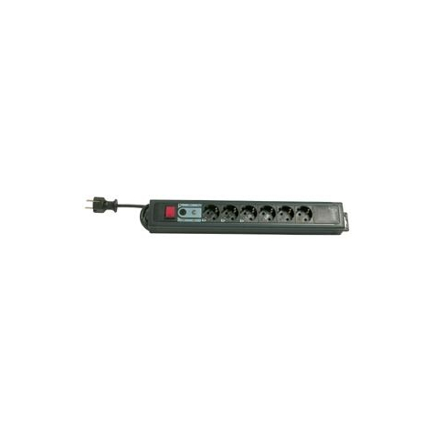 Rev ritter rev device protection socket line - 6-fold - 3,0m - 250 v - 16 a - 3500 w - 3 m - noir - 460 x 43 x 67 mm