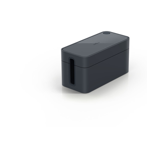 Durable cavoline box s - boîtier de câbles - bureau - graphite - plastique - caoutchouc - 246 mm - 128 mm