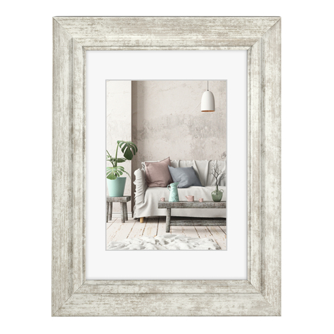 Hama cozy - verre - polystyrène - blanc - cadre pour une seule photo - mur - 13 x 18 cm - rectangulaire