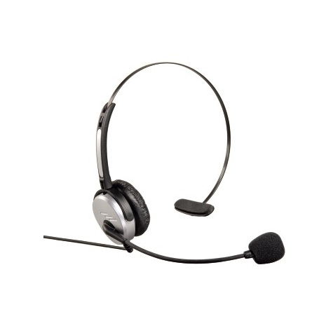Hama headband headset - casque - noir - argent - monophonique - avec fil - 2,5 mm - telephone