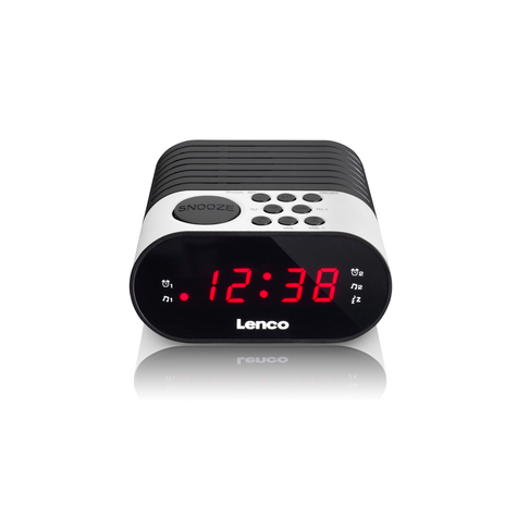 Stl lenco cr-07 - horloge - fm,pll - led - noir - blanc - 3 v - secteur - batterie/pile