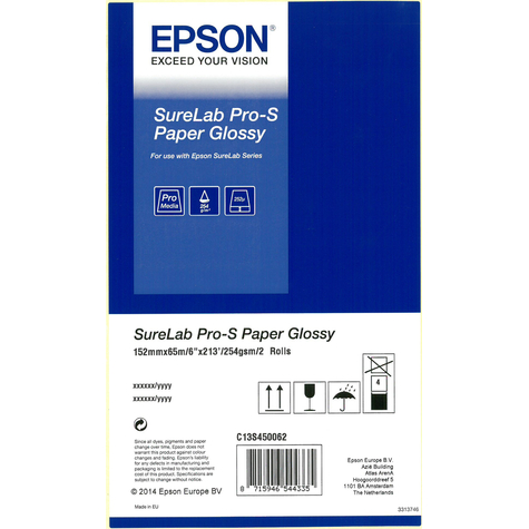 Epson surelab pro-s papier glossy bp 6x65 2 rouleaux