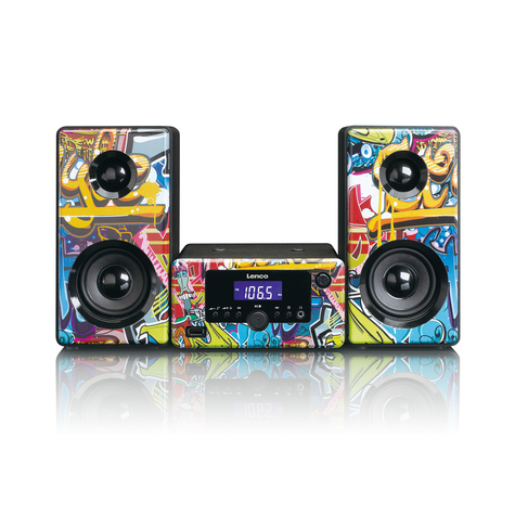 Stl lenco mc-020 - système mini audio domestique - multicolore - image - 10 w - fm,pll - bleu