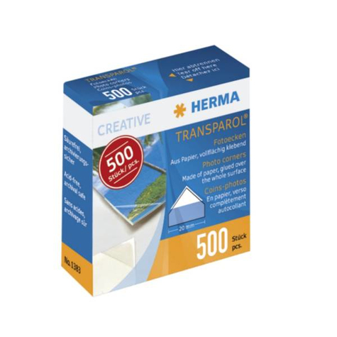 Herma Transparol Photo Corners Dispenser Pack 500 Pcs - Transparent - 500 Piece(S)