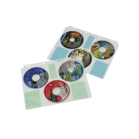 Hama cd-rom index sleeves - 60 disques - transparent - plastique