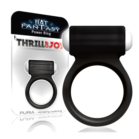 Hot Fantasy Thrill Of Joy Puria Vibrating Ring Black