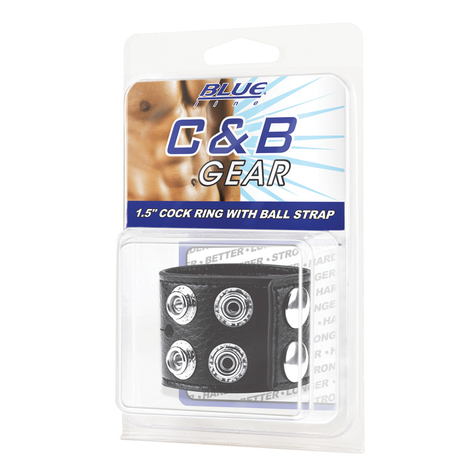 Blue line c&b gear 1,5' cock ring with ball strap