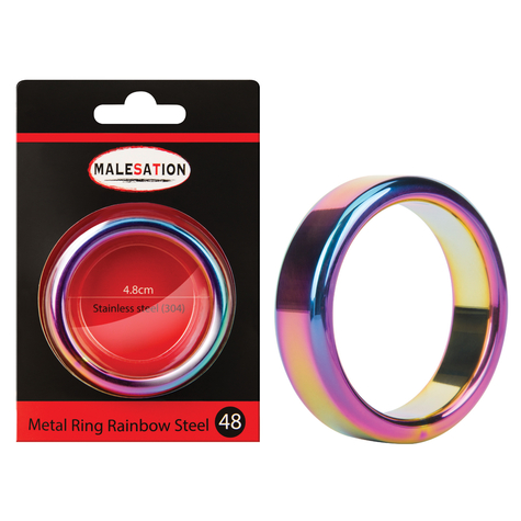 Malesation metal ring rainbow steel 48