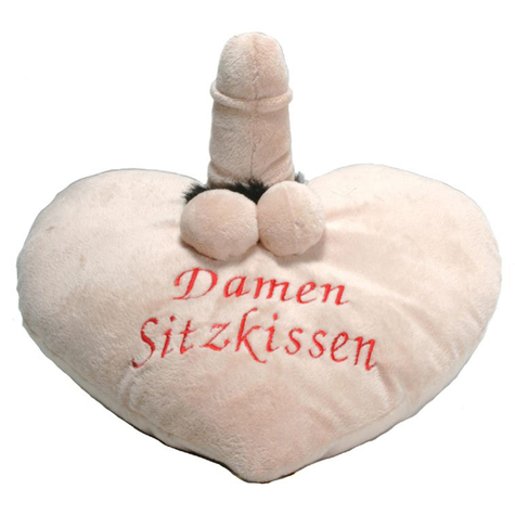 Women's Plush Seat Cushion With Penis And Testicles