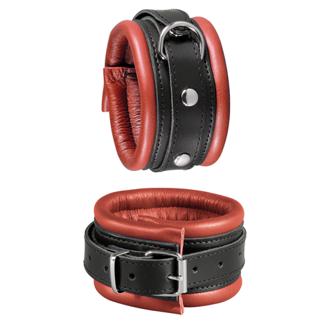 Xx-Dreamstoys Leather Ankle Bracelet Red/Black