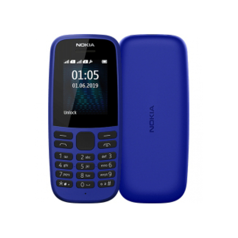 Nokia 105 2019 blue dual sim   cellphone   800 mah