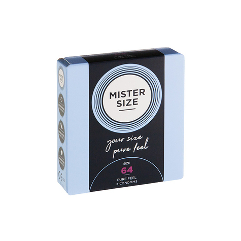 Condoms Mister Size - Pure Feel - 64 Mm - 3 Pack