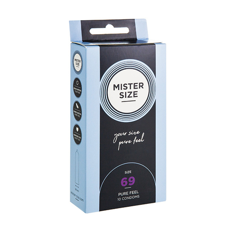Condoms Mister Size - Pure Feel - 69 Mm - 10 Pack