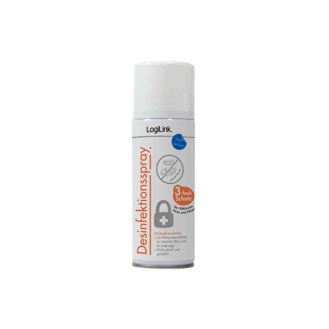 Spray de désinfection des surfaces logilink 200ml (rp0018)