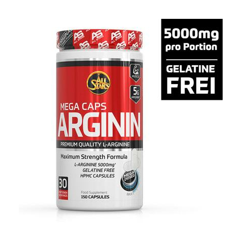 all stars arginin mega caps, 150 kapseln dose